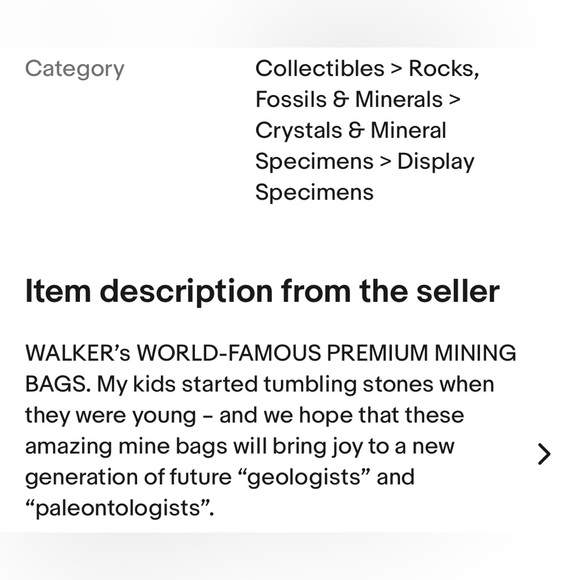WALKER's WORLD-FAMOUS PREMIUM MINING BAGS/ GREAT FOR CHRISTMAS & BIRTHDAYS - Picture 6 of 7